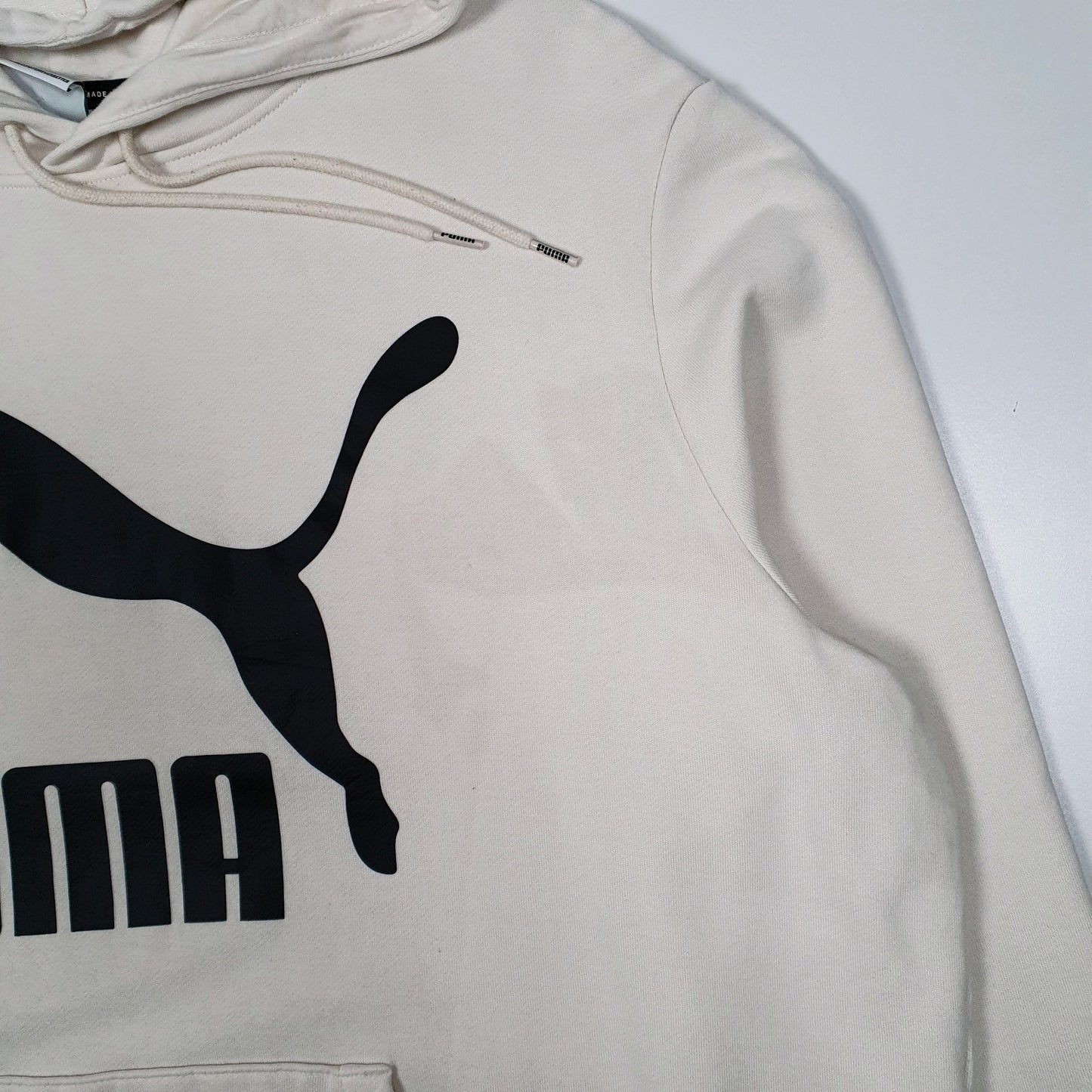Mens Cream Puma  Hoodie Jumper