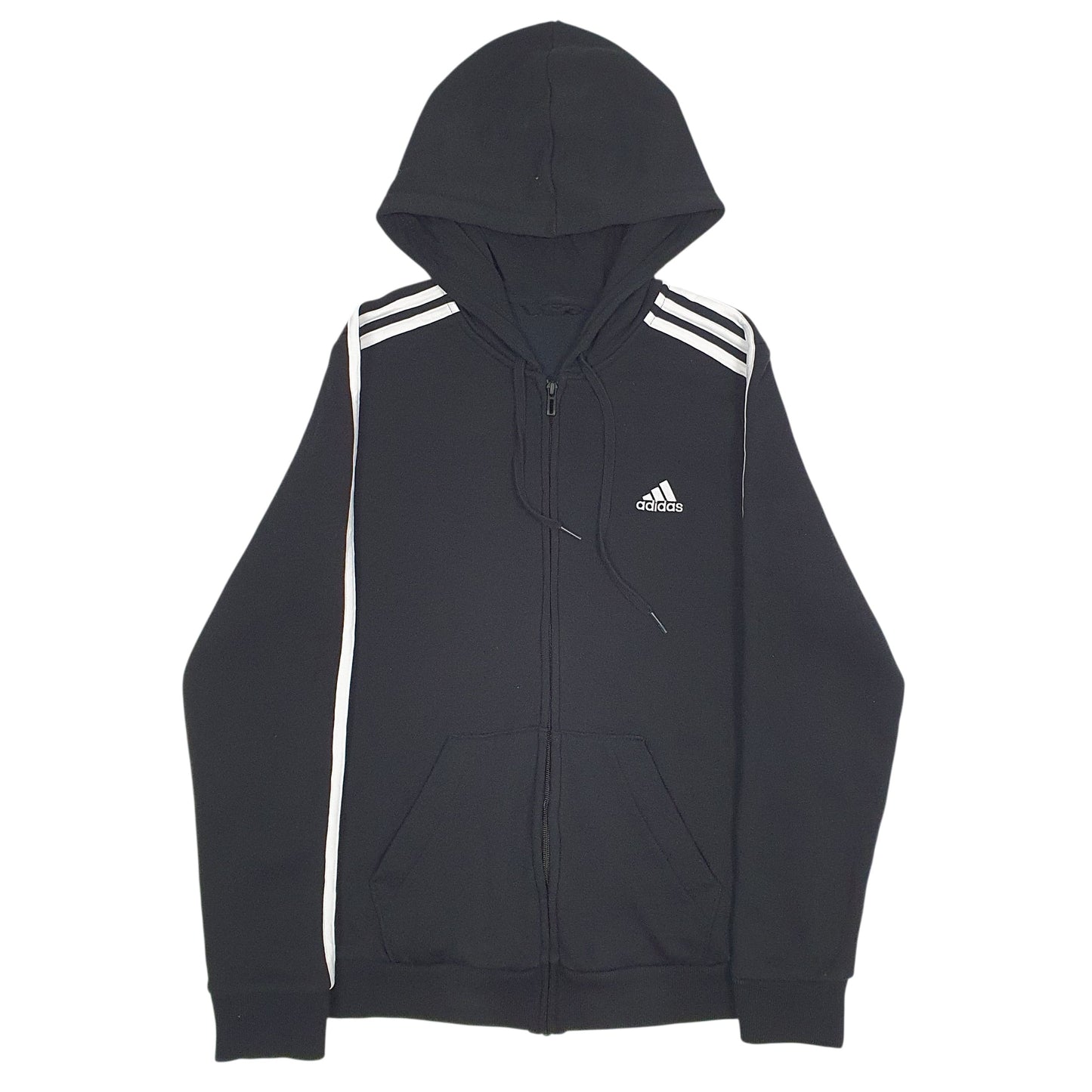 Mens Black Adidas  Full Zip Jumper
