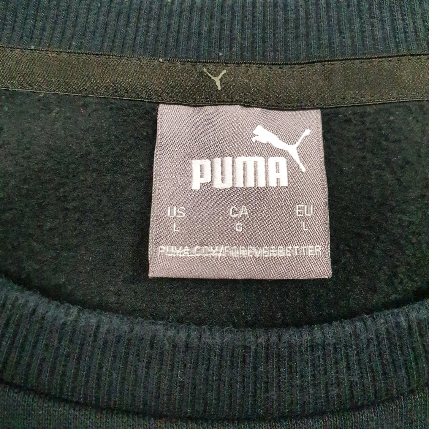 Mens Black Puma  Crewneck Jumper