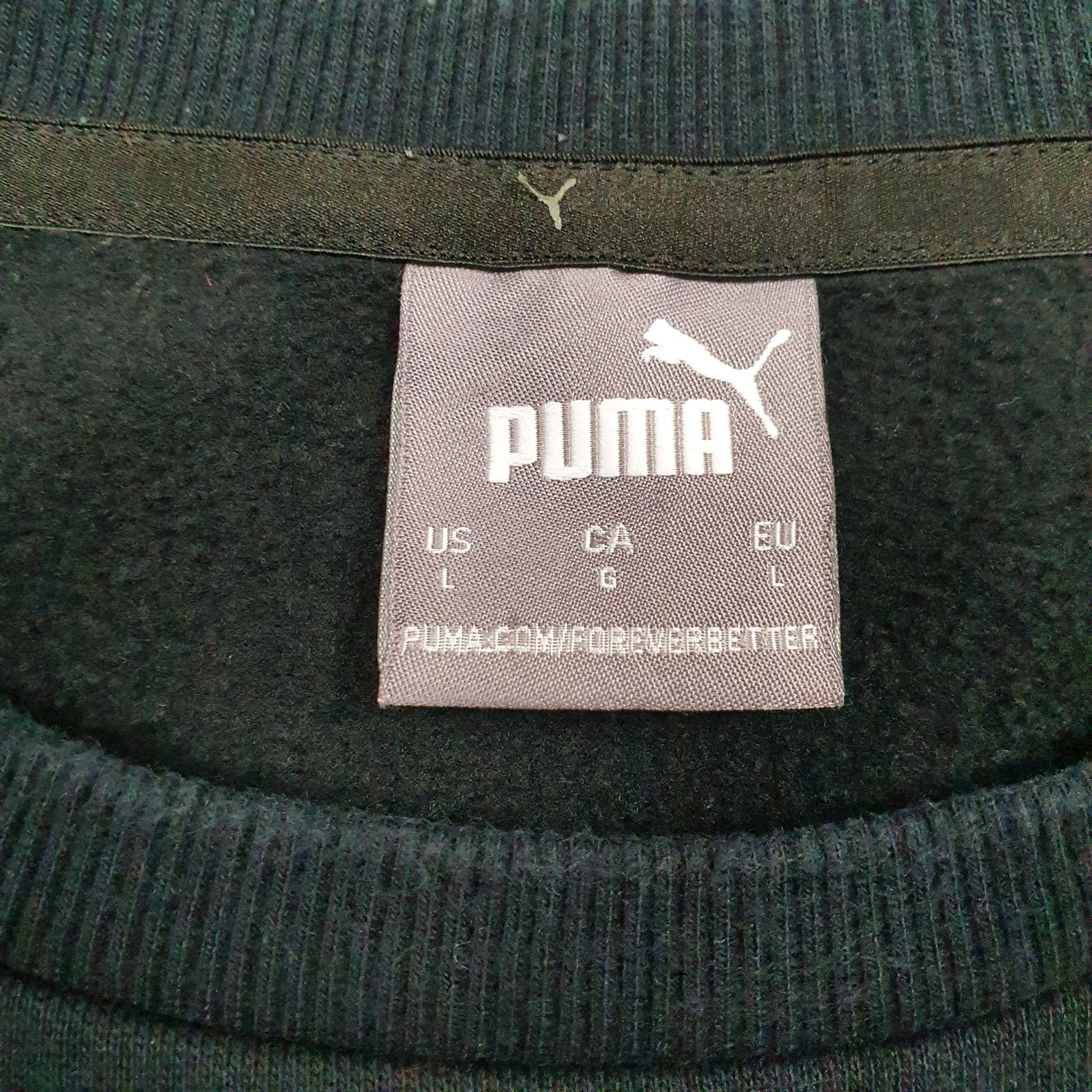 Mens Black Puma  Crewneck Jumper