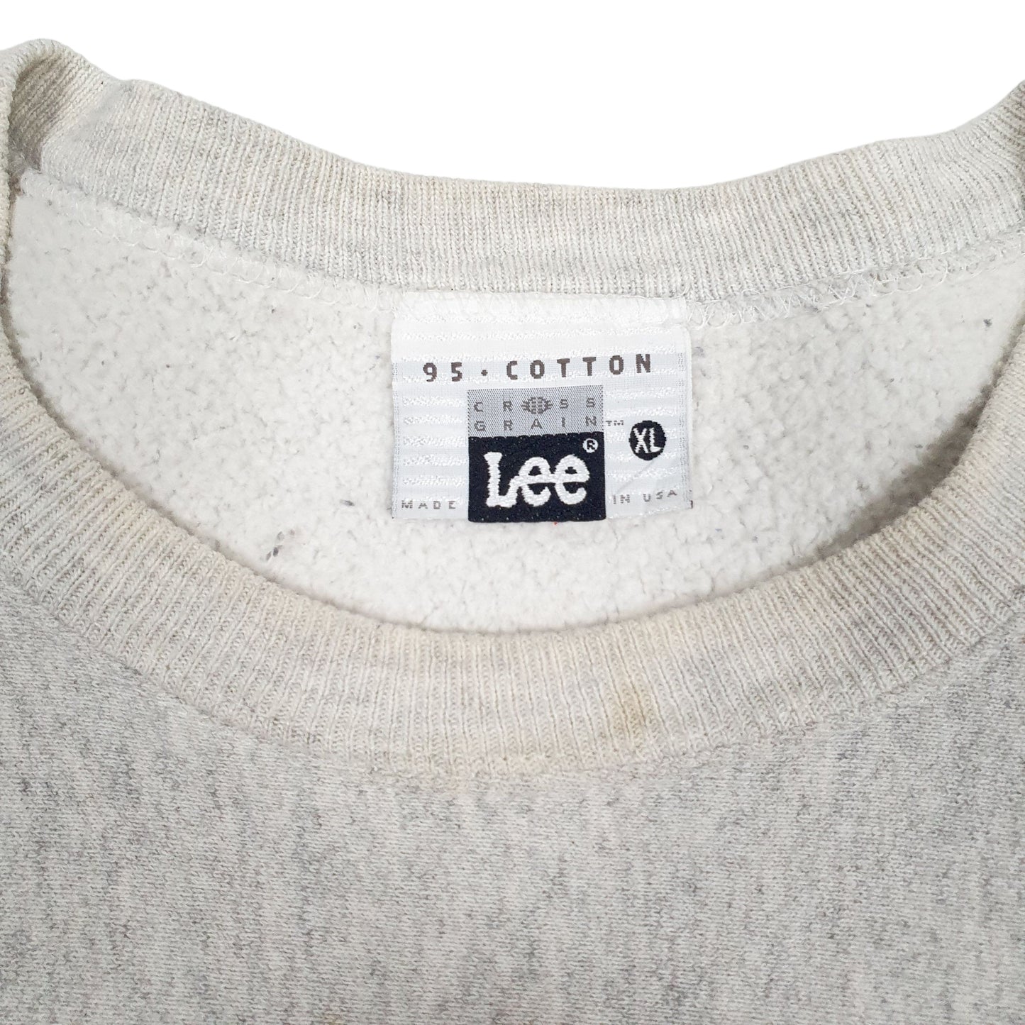 Mens Grey Lee Vintage 90s Made In USA Crewneck Jumper