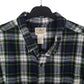 Mens Navy L.L.Bean Scotch Plaid Flannel  Shirt