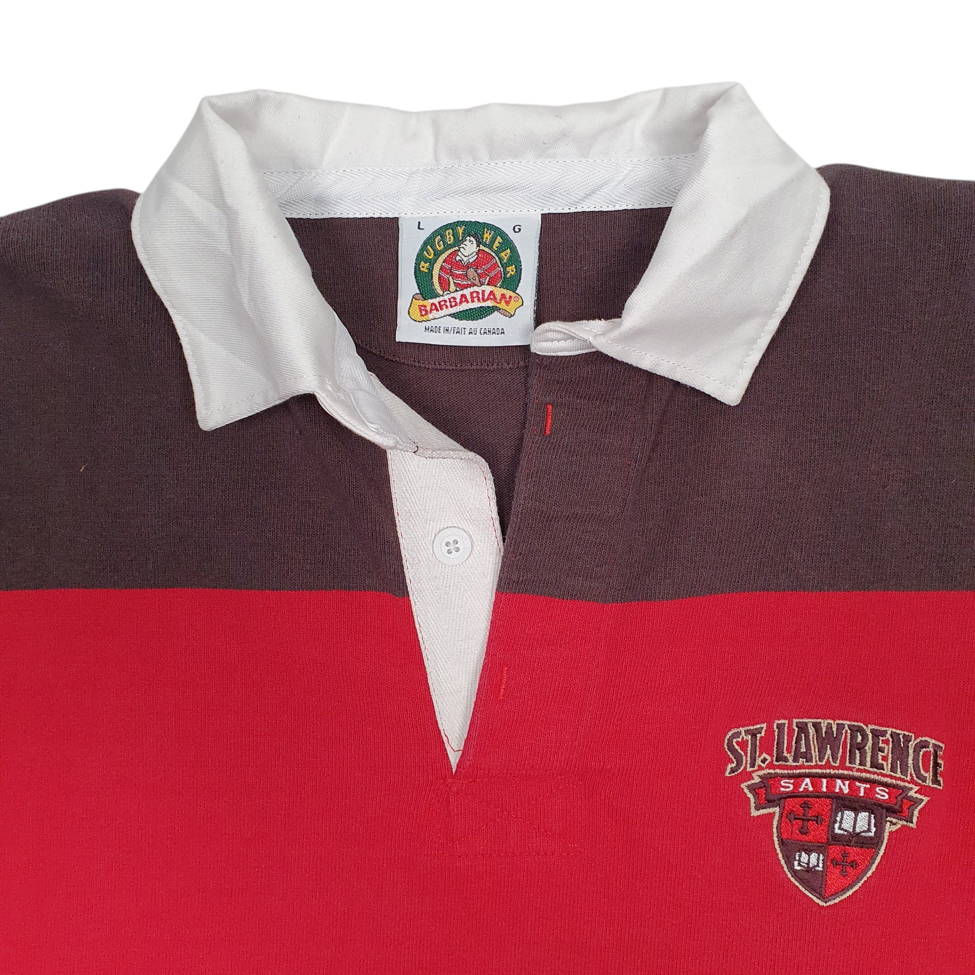 Mens Red Barbarian Rugby St Lawrence Saints Hoodie Polo Shirt