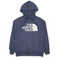 Womens Blue The North Face Spellout Hoodie Jumper