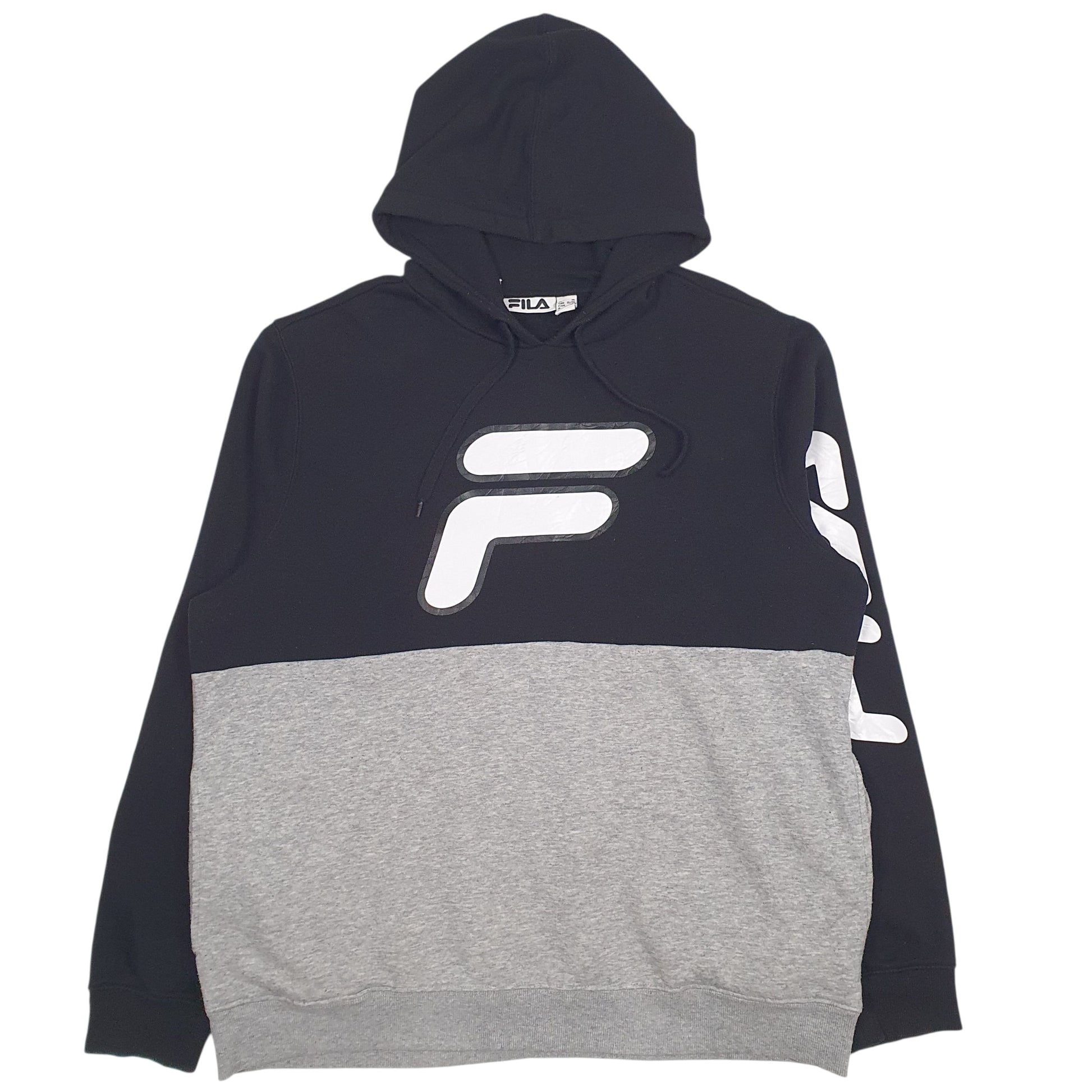 Mens Black Fila  Hoodie Jumper