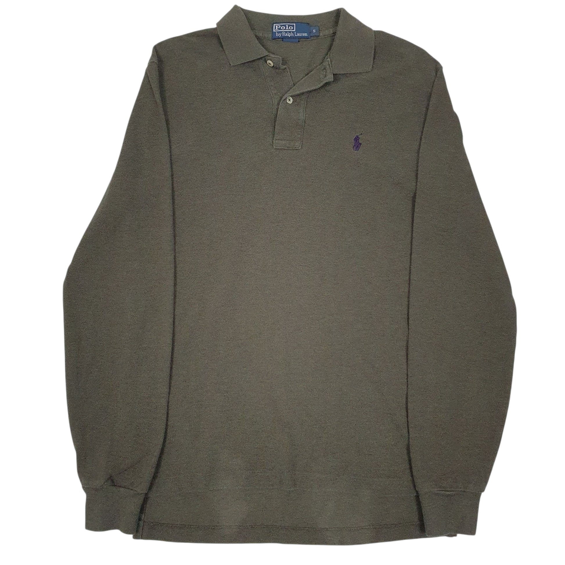 Mens Khaki Polo Ralph Lauren  Long Sleeve Polo Shirt