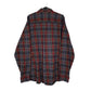Mens Grey L.L.Bean Chamois Thick Plaid Flannel  Shirt