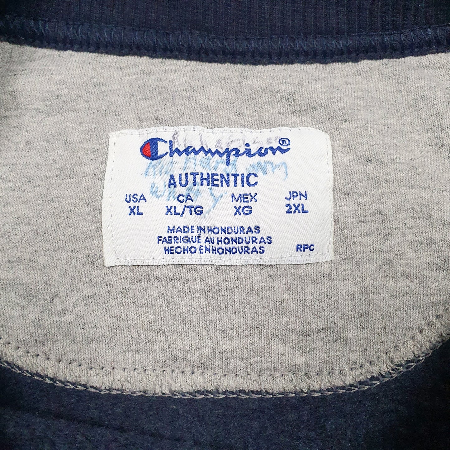 Mens Navy Champion  Crewneck Jumper