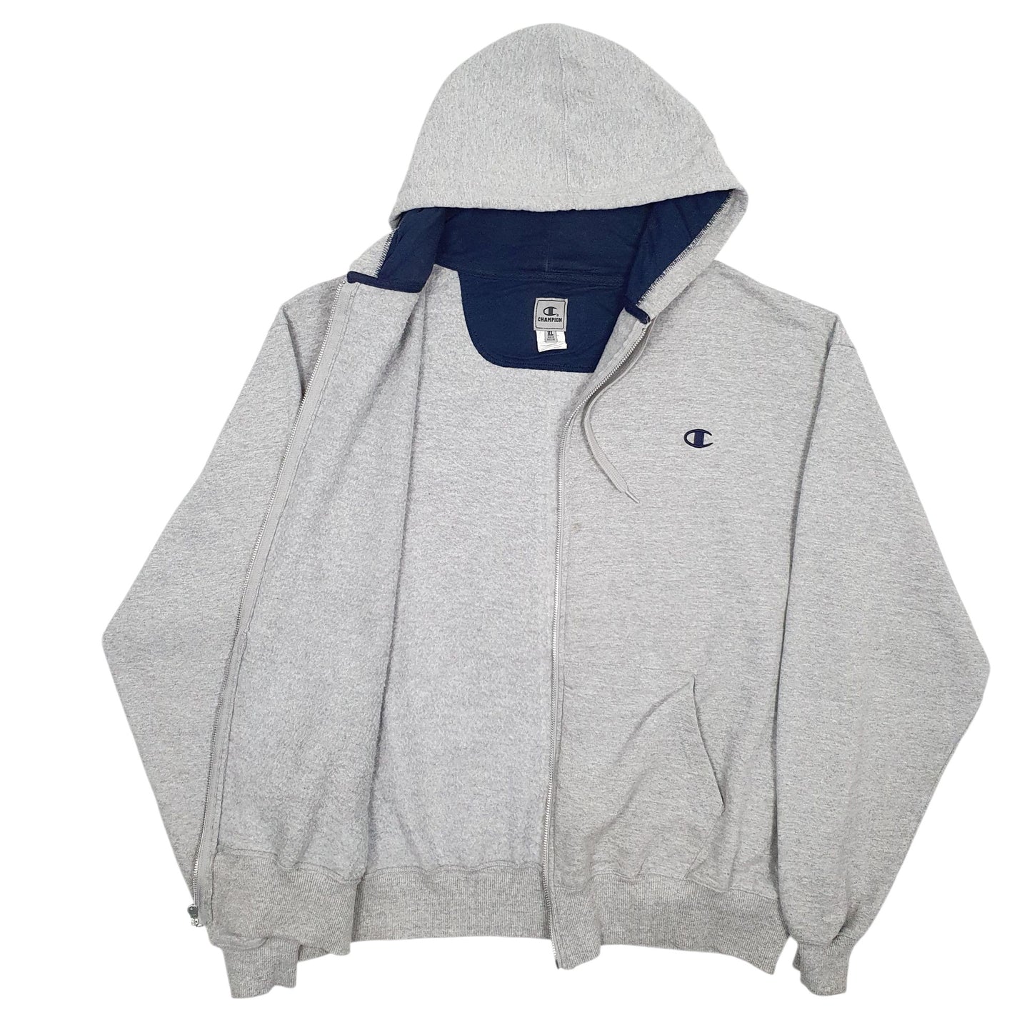 Mens Grey Champion  Full Zip Jumper
