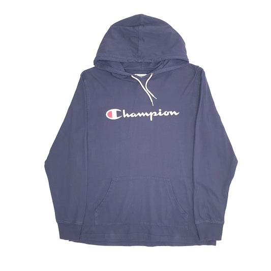 Mens Navy Champion Lightweight Hoodie Jumper