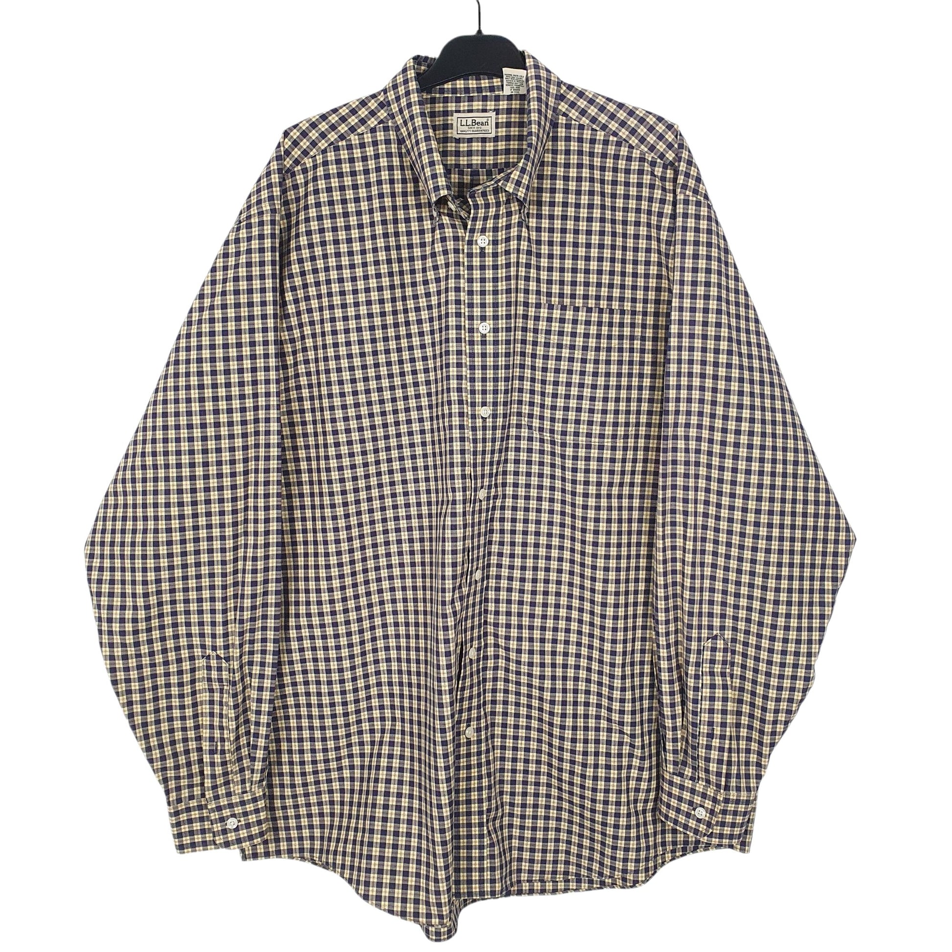 Mens Yellow L.L.Bean  Long Sleeve Shirt