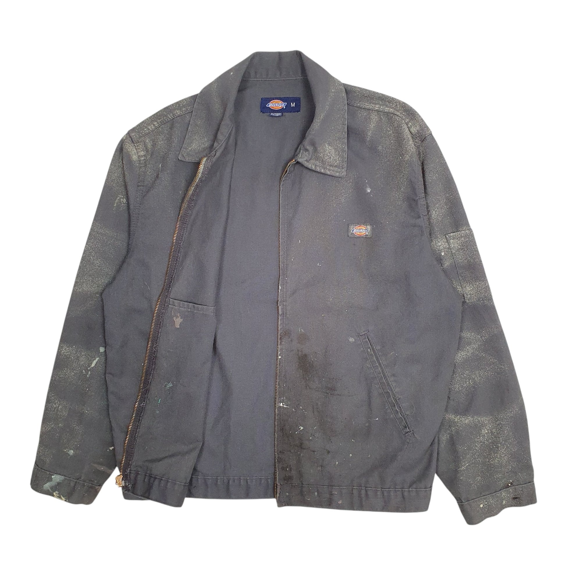 Mens Grey Dickies Harrington Bomber Crewneck Coat