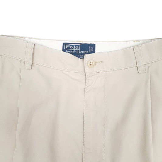 Mens Beige Polo Ralph Lauren Double Pleated Hammond Pant  Trousers