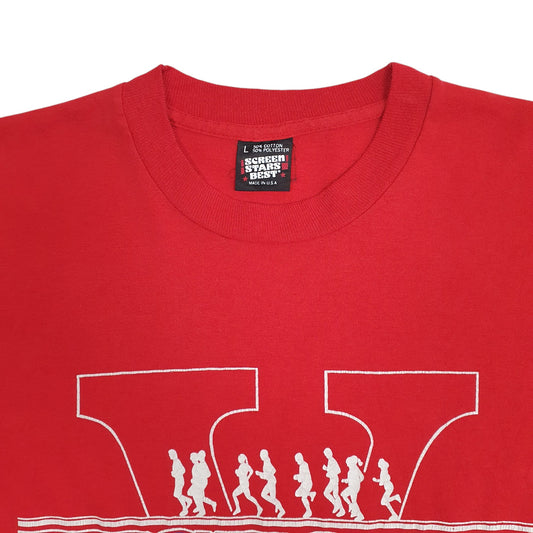 Mens Red Screen Stars Single Stitch Vintage 80s  T Shirt