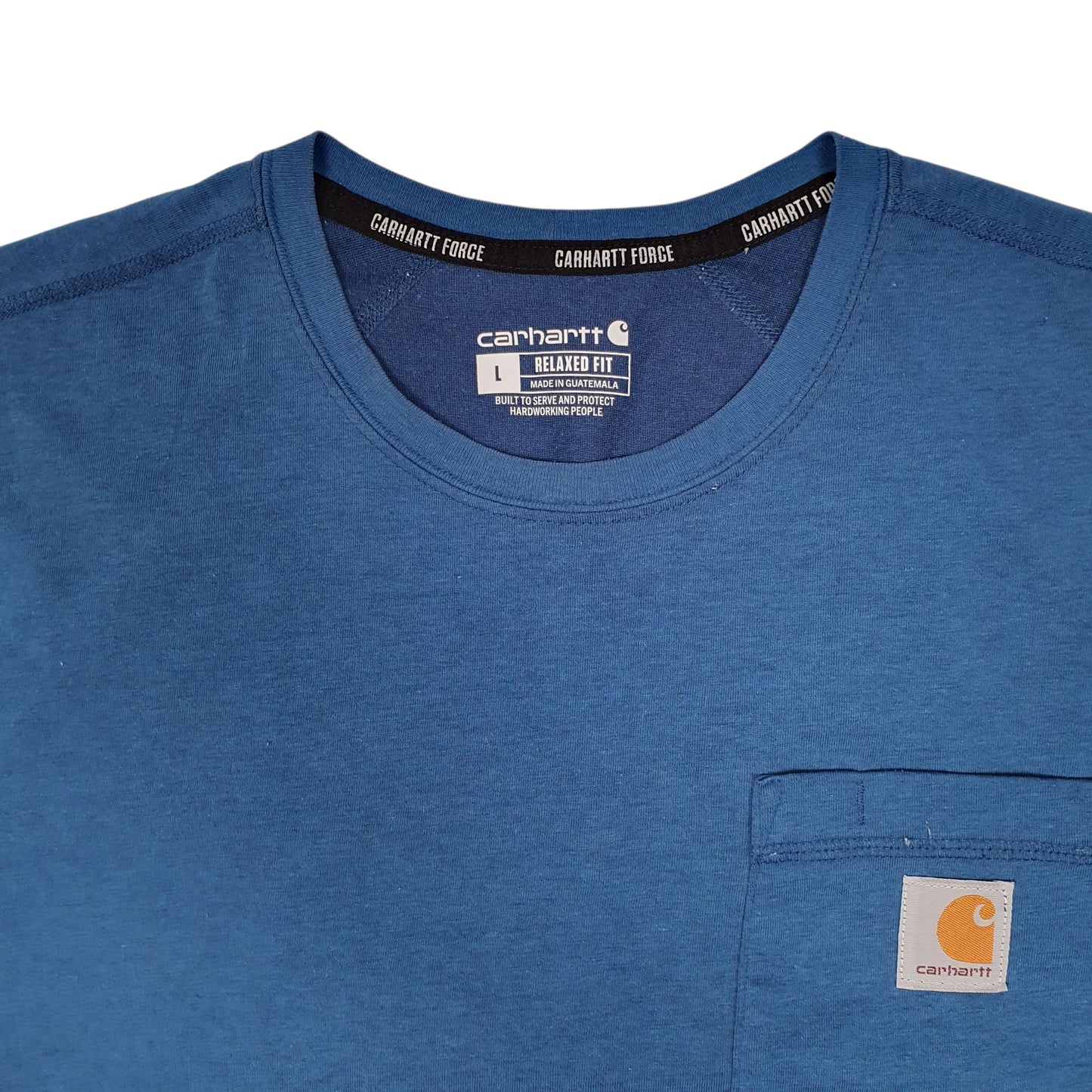 Mens Blue Carhartt Force Activewear  T Shirt