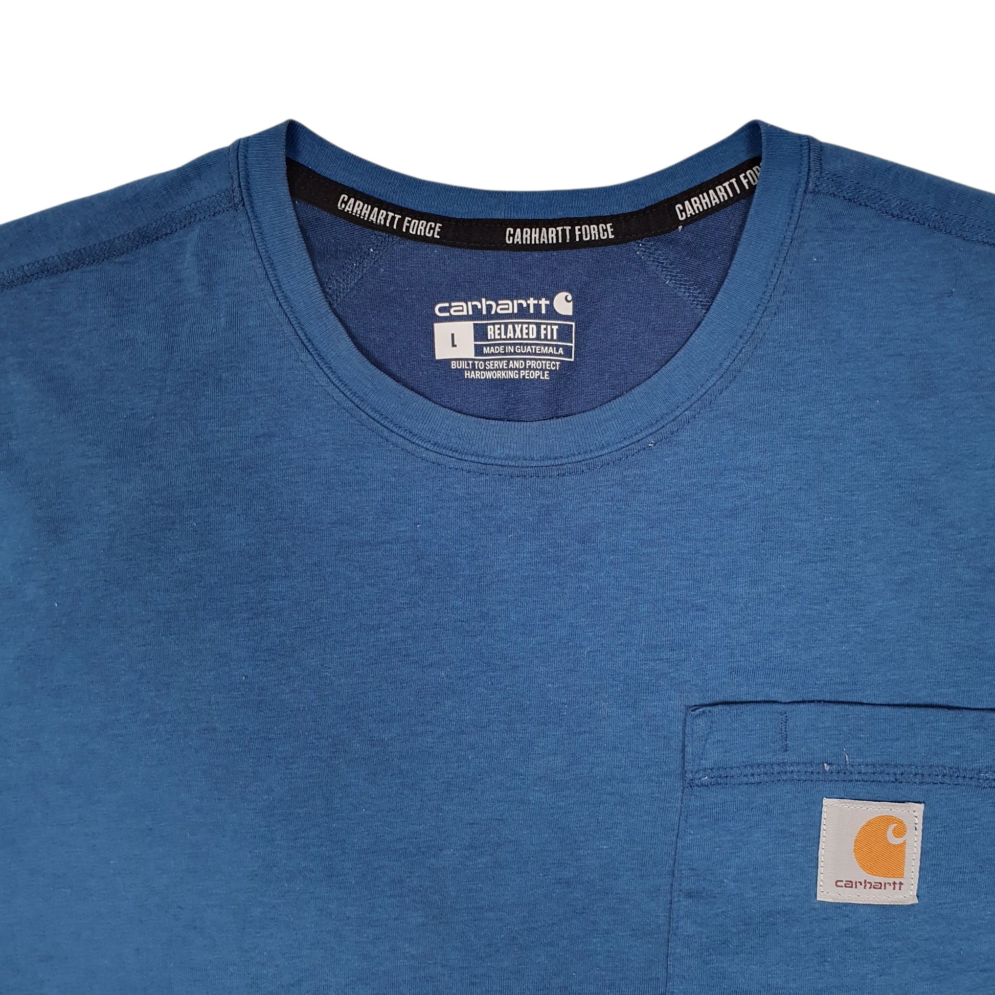 Mens Blue Carhartt Force Activewear  T Shirt