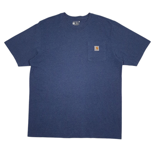 Mens Blue Carhartt  Short Sleeve T Shirt