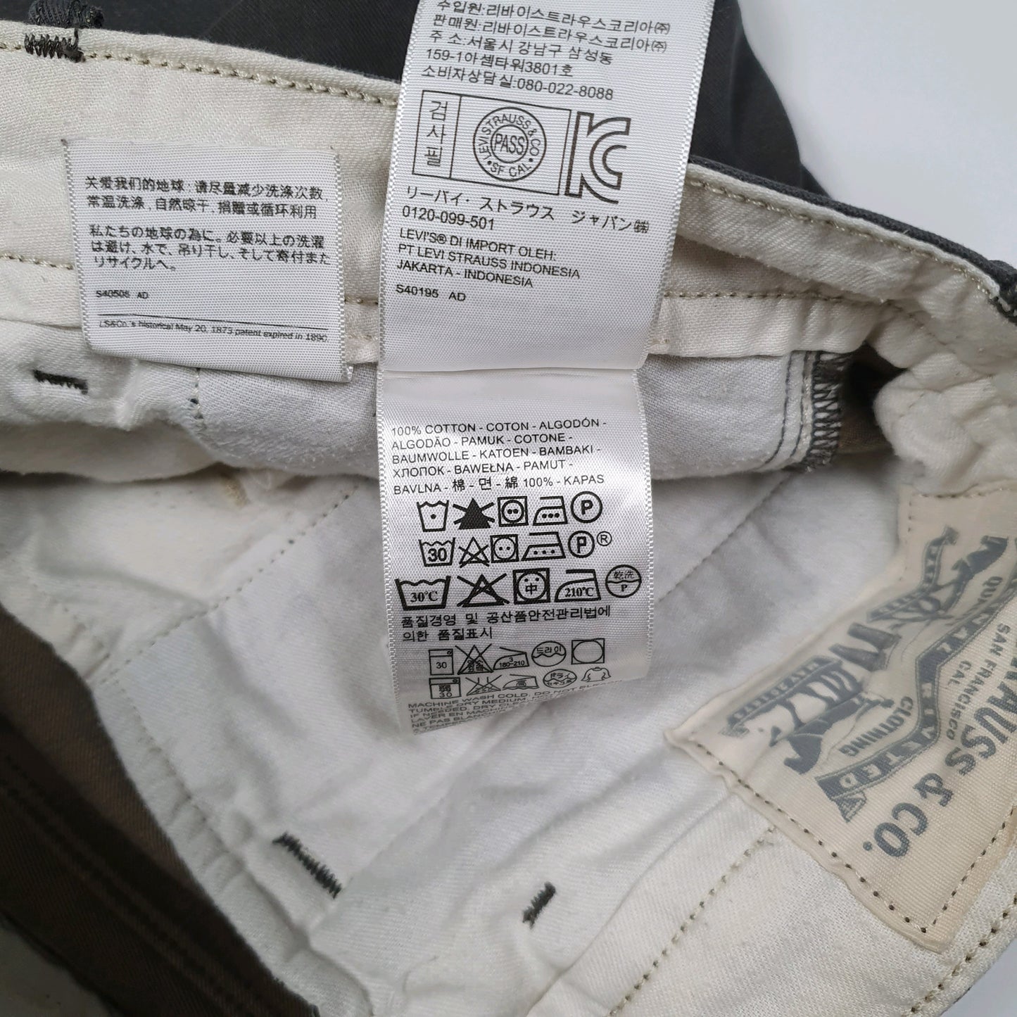 Mens Grey Levis   Trousers