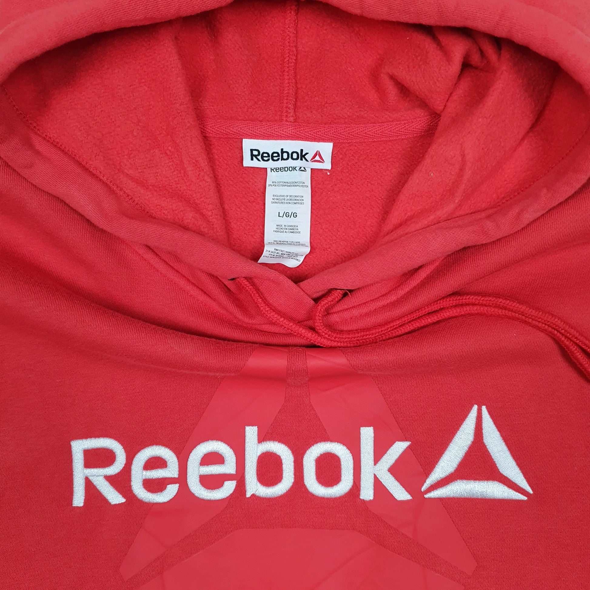 Mens Red Reebok  Hoodie Jumper