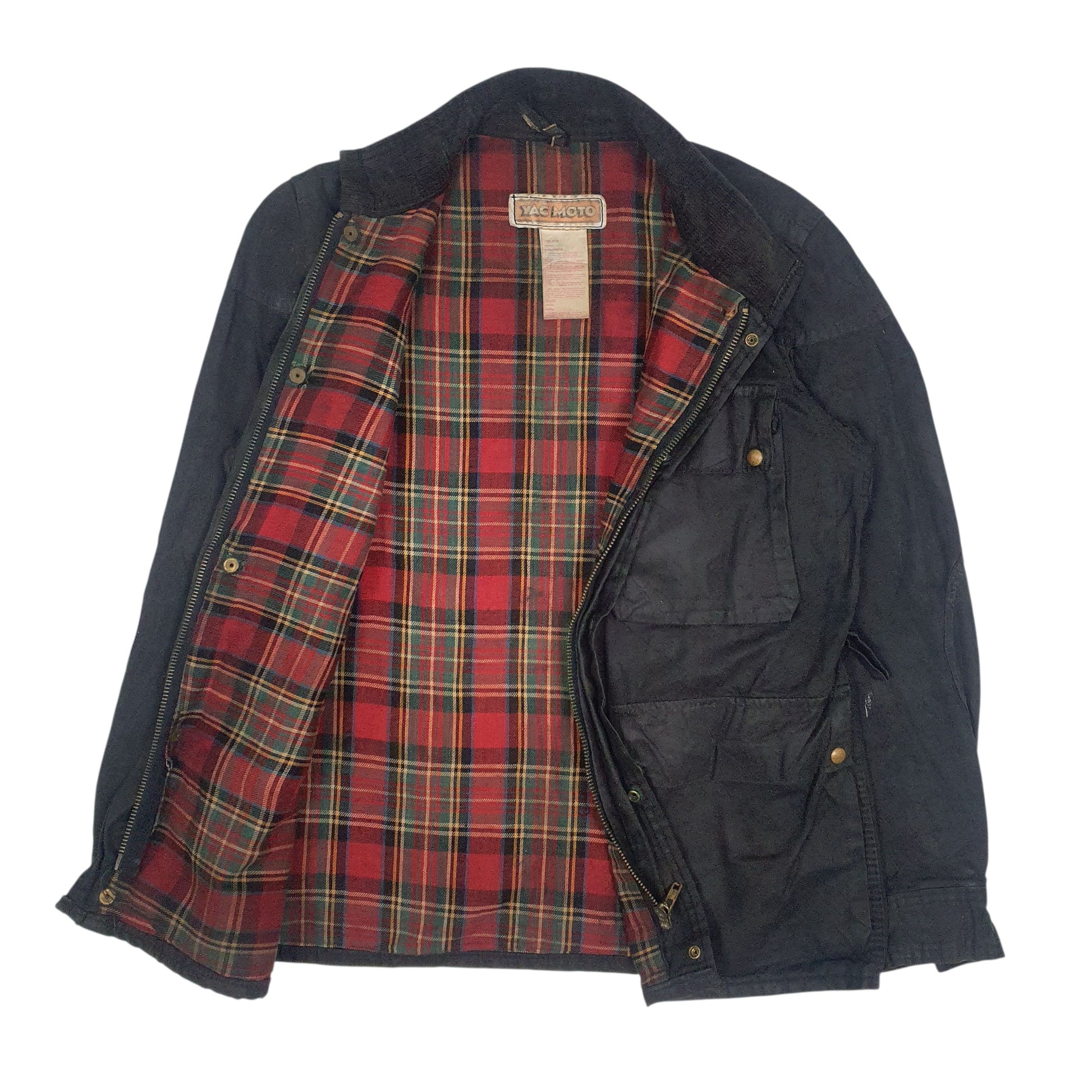 Mens Black Yac Moto Vintage Made In England  Coat