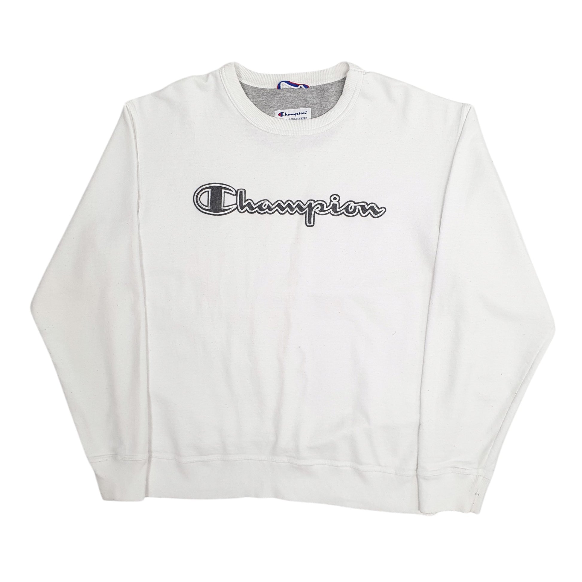 Mens White Champion  Crewneck Jumper