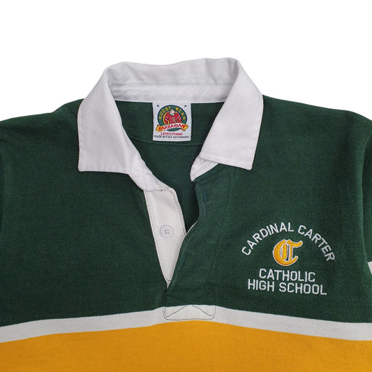 Womens Green Barbarian Rugby Hoodie Polo Shirt