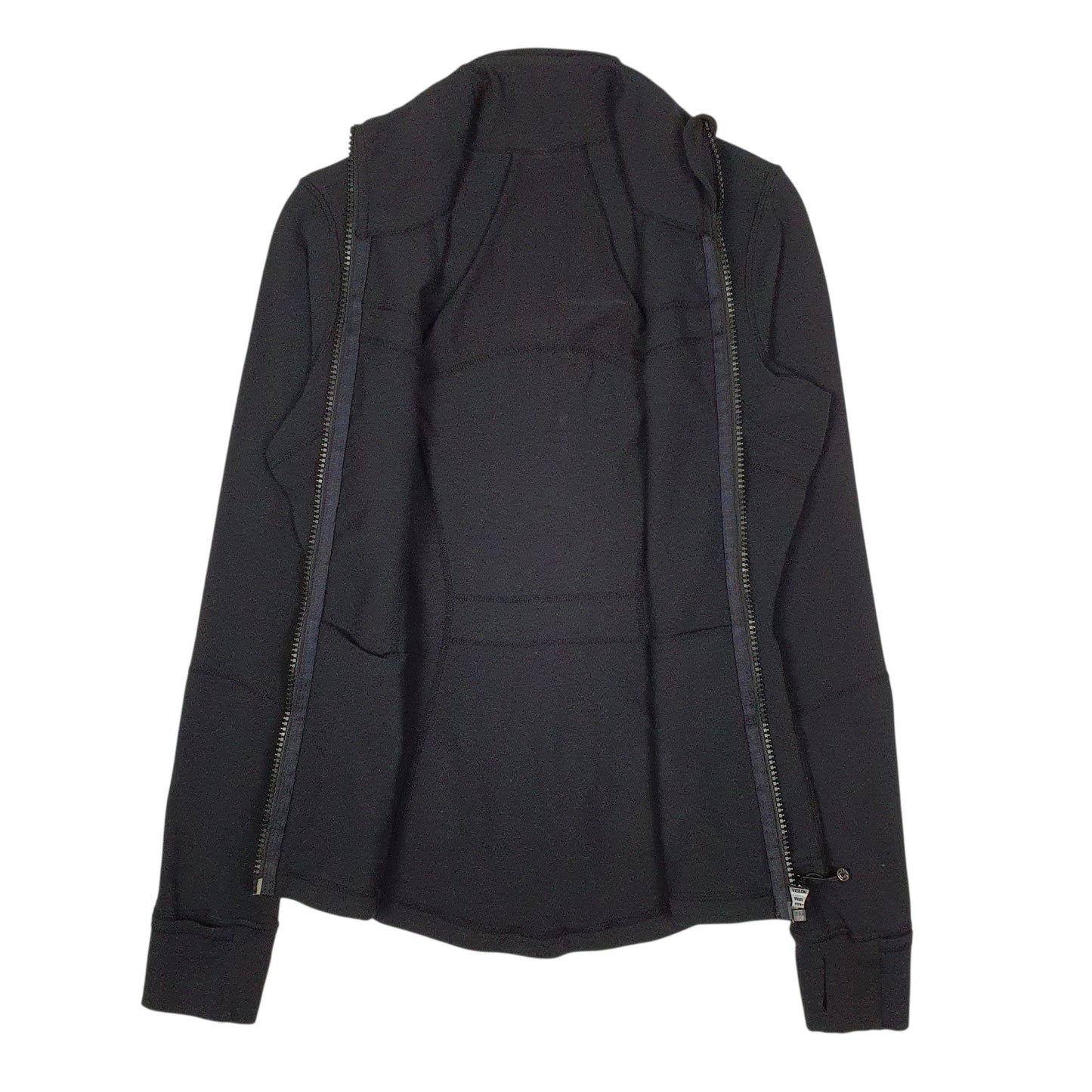 Womens Black Lululemon Activewear Full Zip Jumper