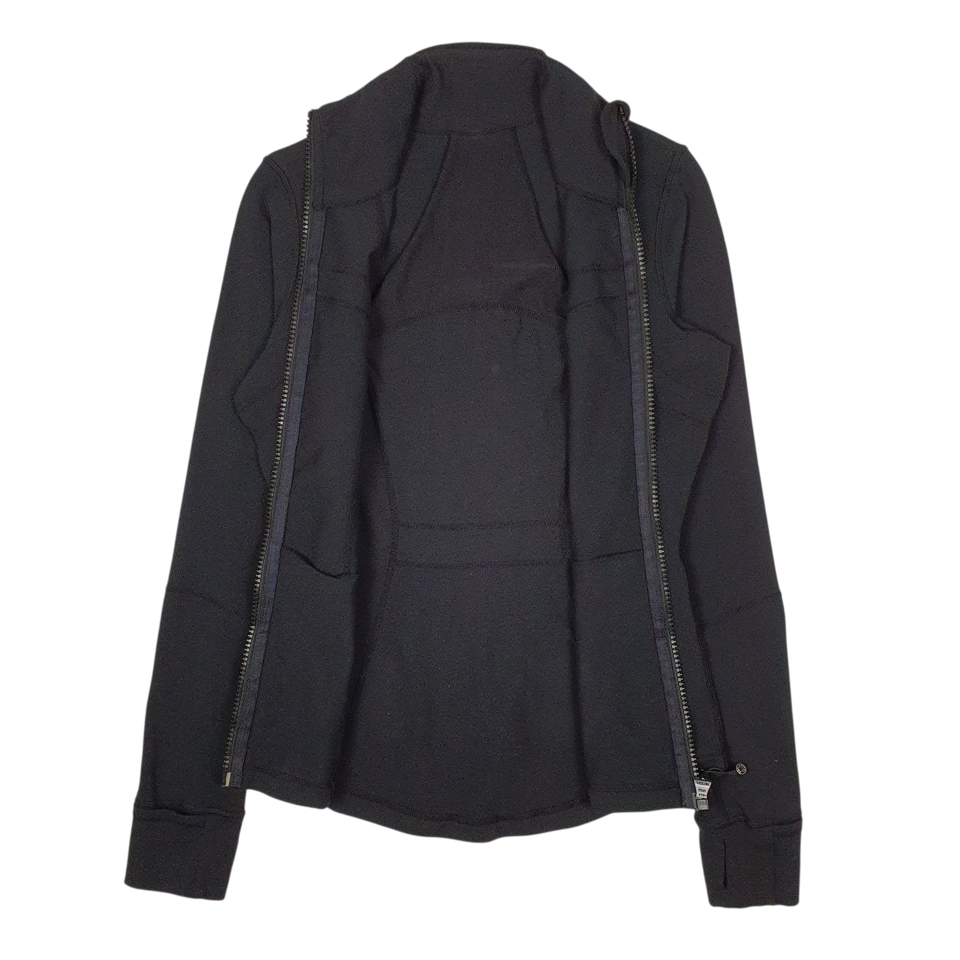 Womens Black Lululemon Activewear Full Zip Jumper