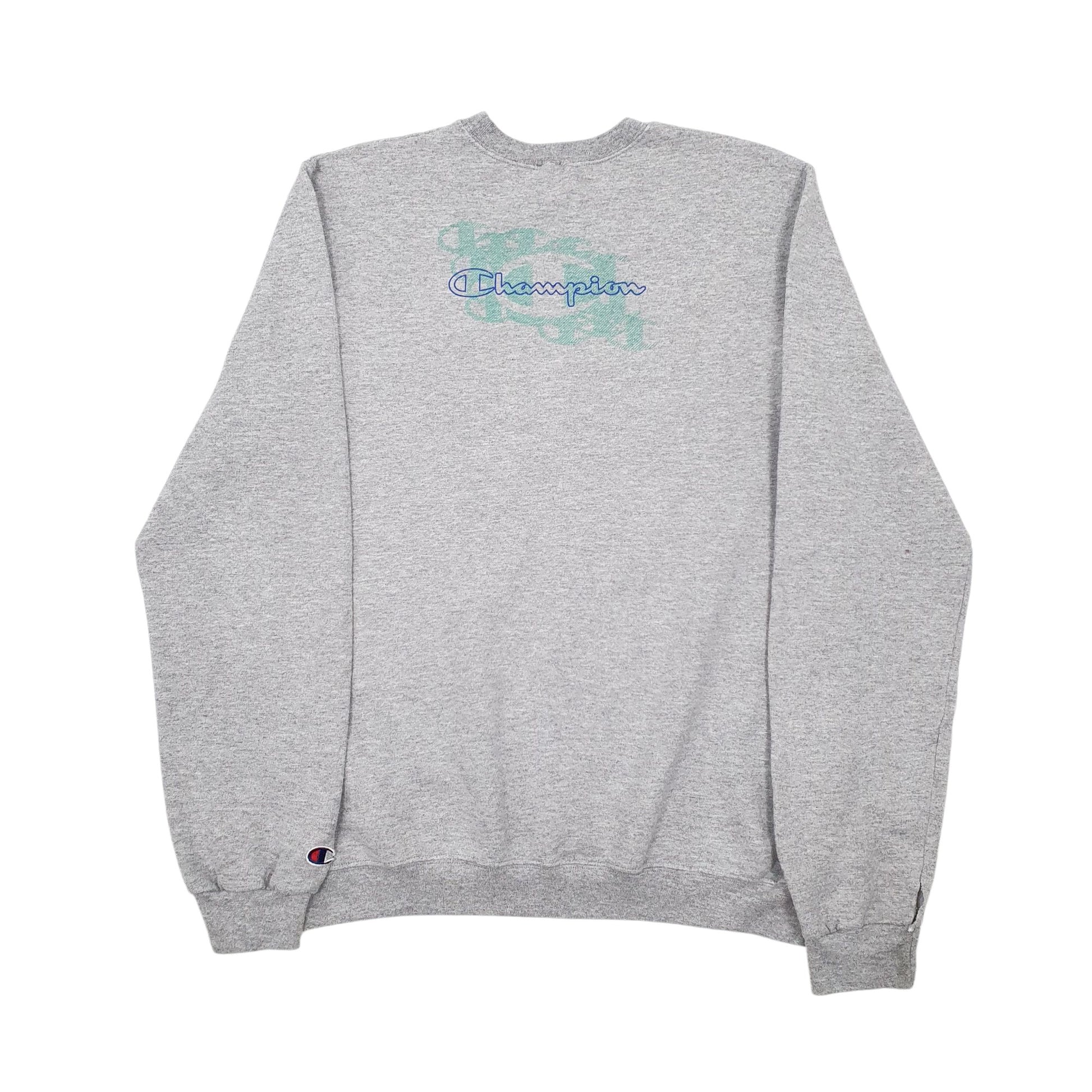 Mens Grey Champion  Crewneck Jumper