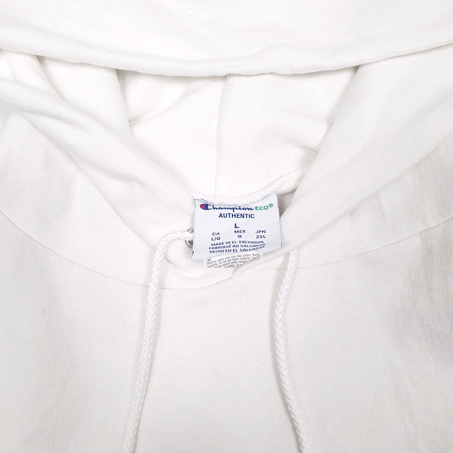 Mens White Champion  Hoodie Jumper
