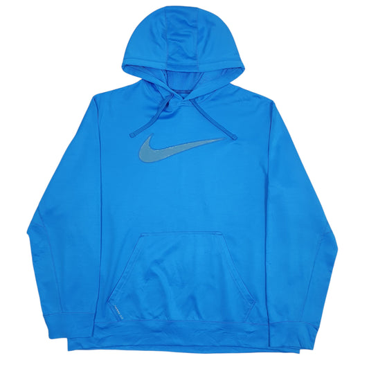 Mens Blue Nike Therma-Fit Hoodie Jumper
