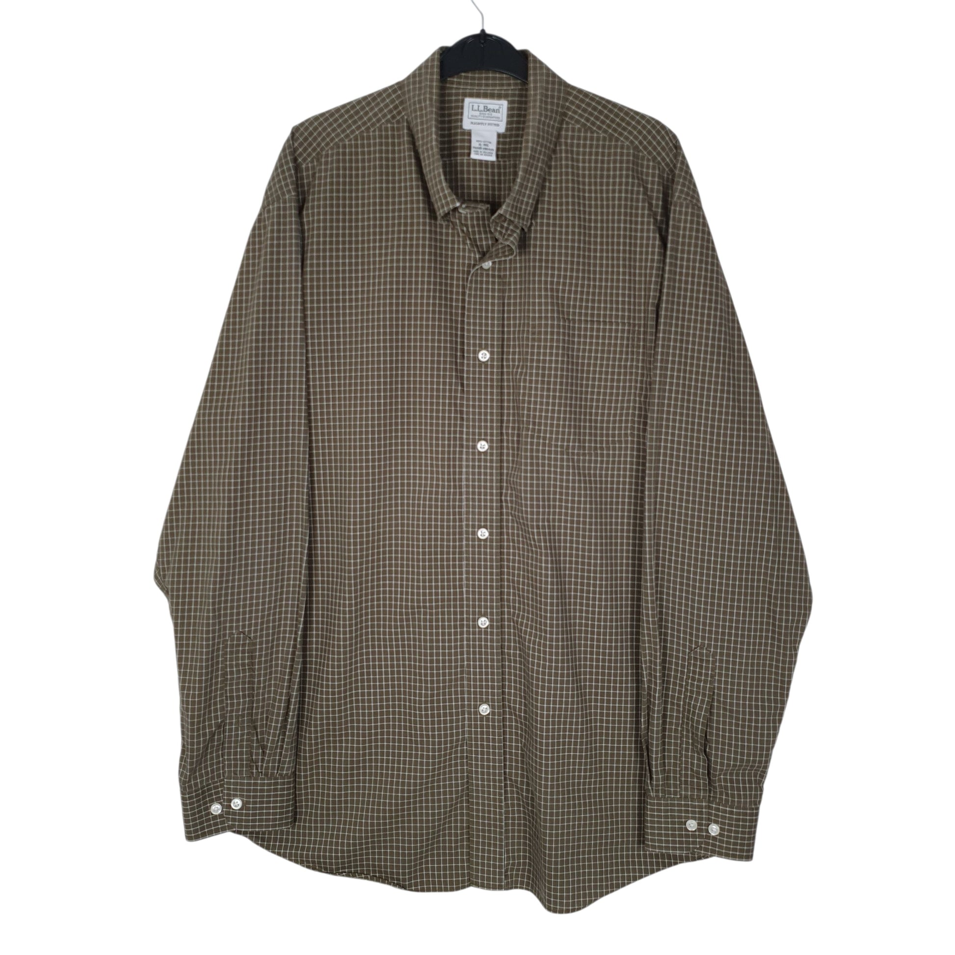 Mens Green L.L.Bean  Long Sleeve Shirt