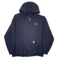 Mens Navy Carhartt Original Fit Full Zip Jumper