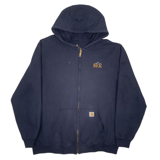 Mens Navy Carhartt Original Fit Full Zip Jumper