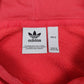 Womens Pink Adidas Spellout Hoodie Jumper
