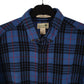 Mens Blue L.L.Bean Thick Chamois Plaid  Shirt