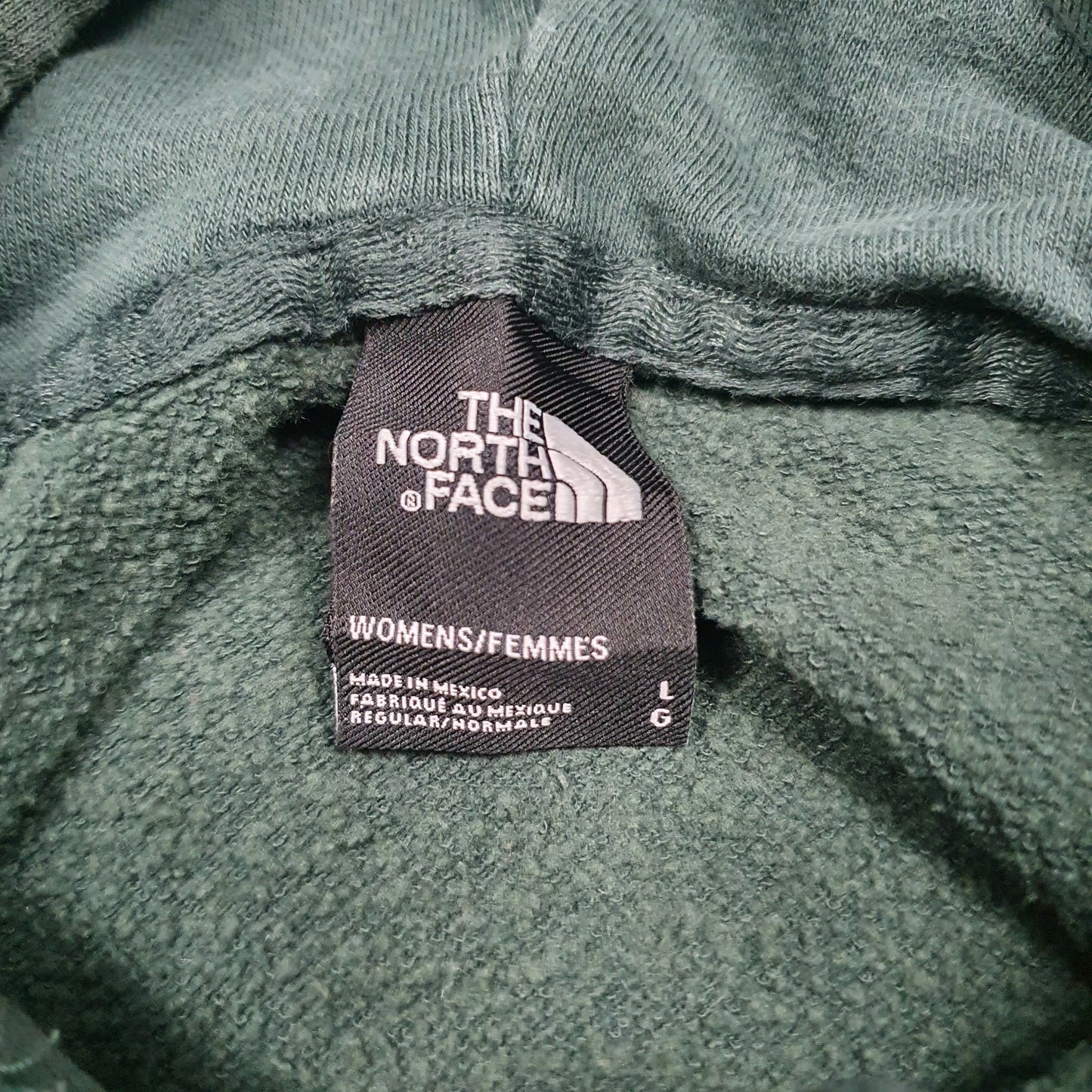 Womens Green The North Face Spellout Hoodie Jumper