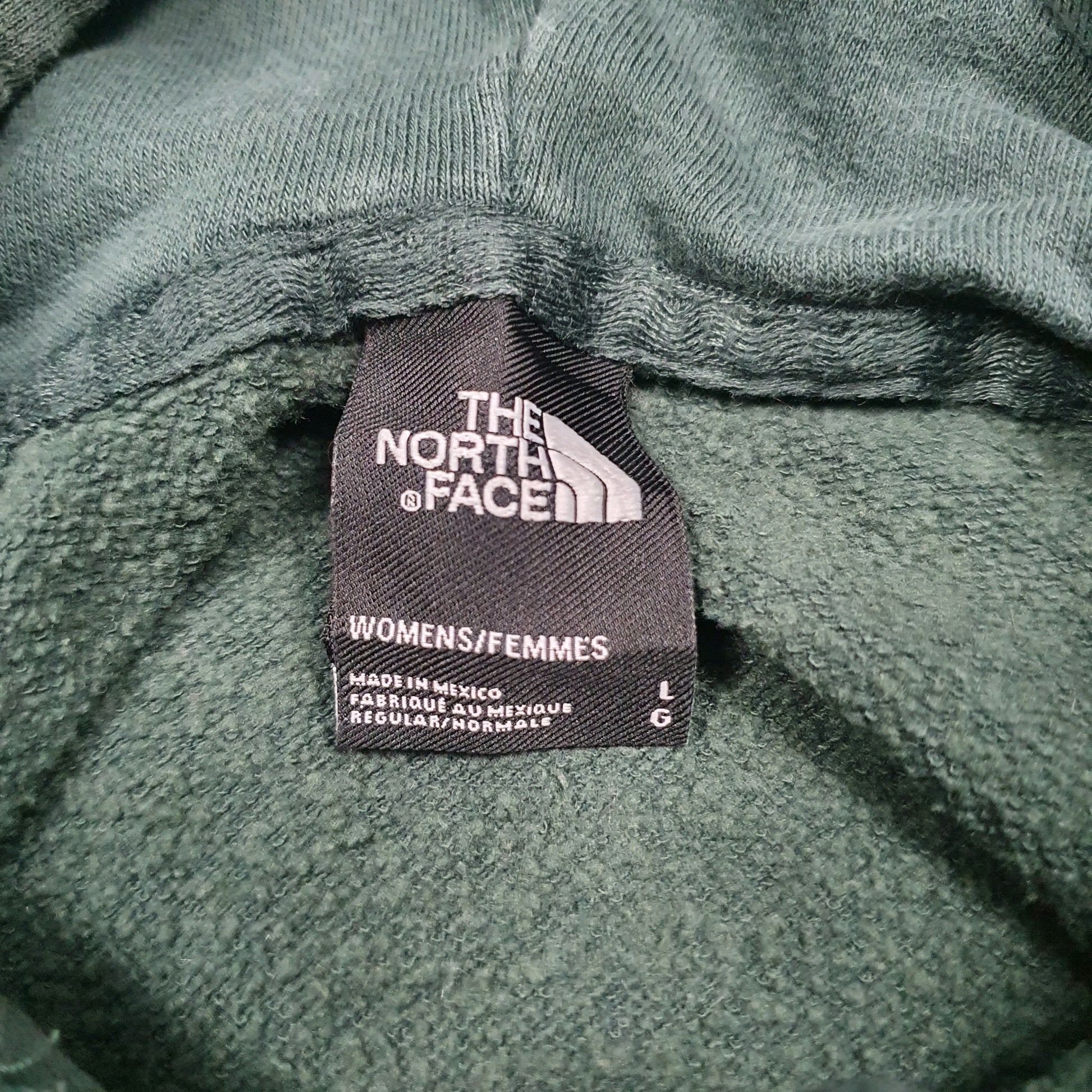 Womens Green The North Face Spellout Hoodie Jumper