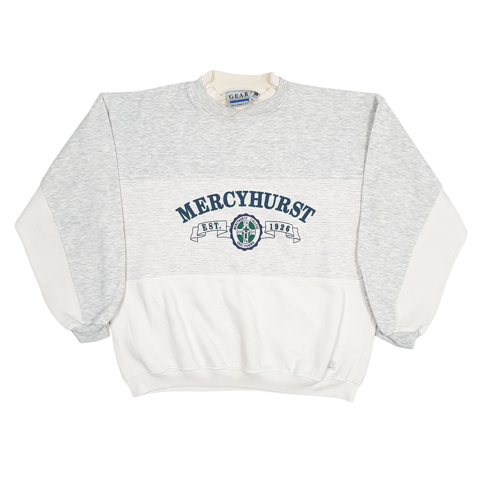 Mens Grey Gear Vintage 90s Crewneck Jumper