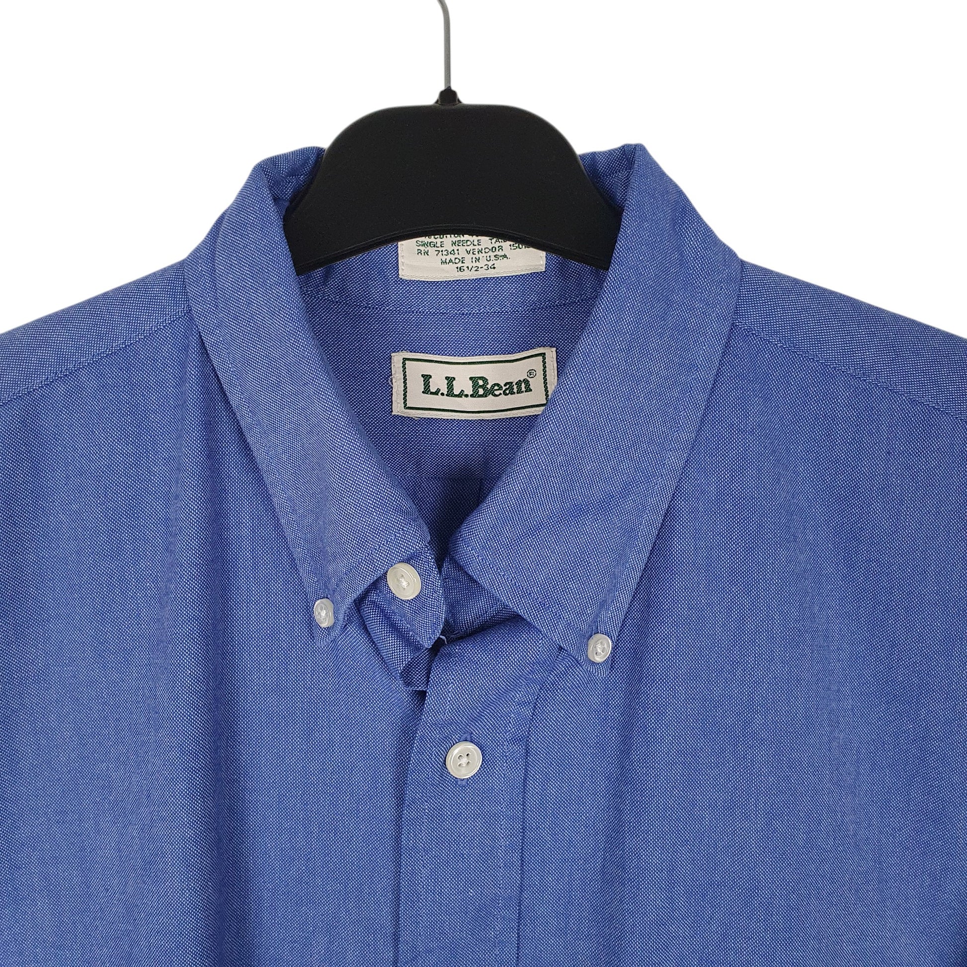 Mens Blue L.L.Bean Vintage 80s  Shirt