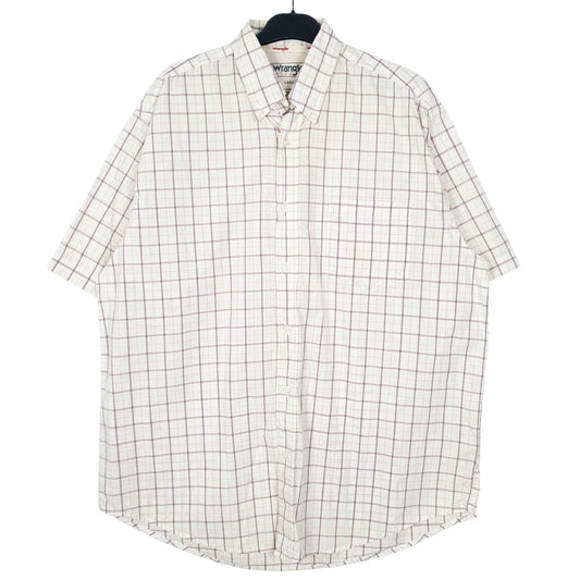 Mens White Wrangler  Short Sleeve Shirt