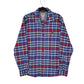 Mens Blue L.L.Bean Scotch Plaid Flannel Long Sleeve Shirt
