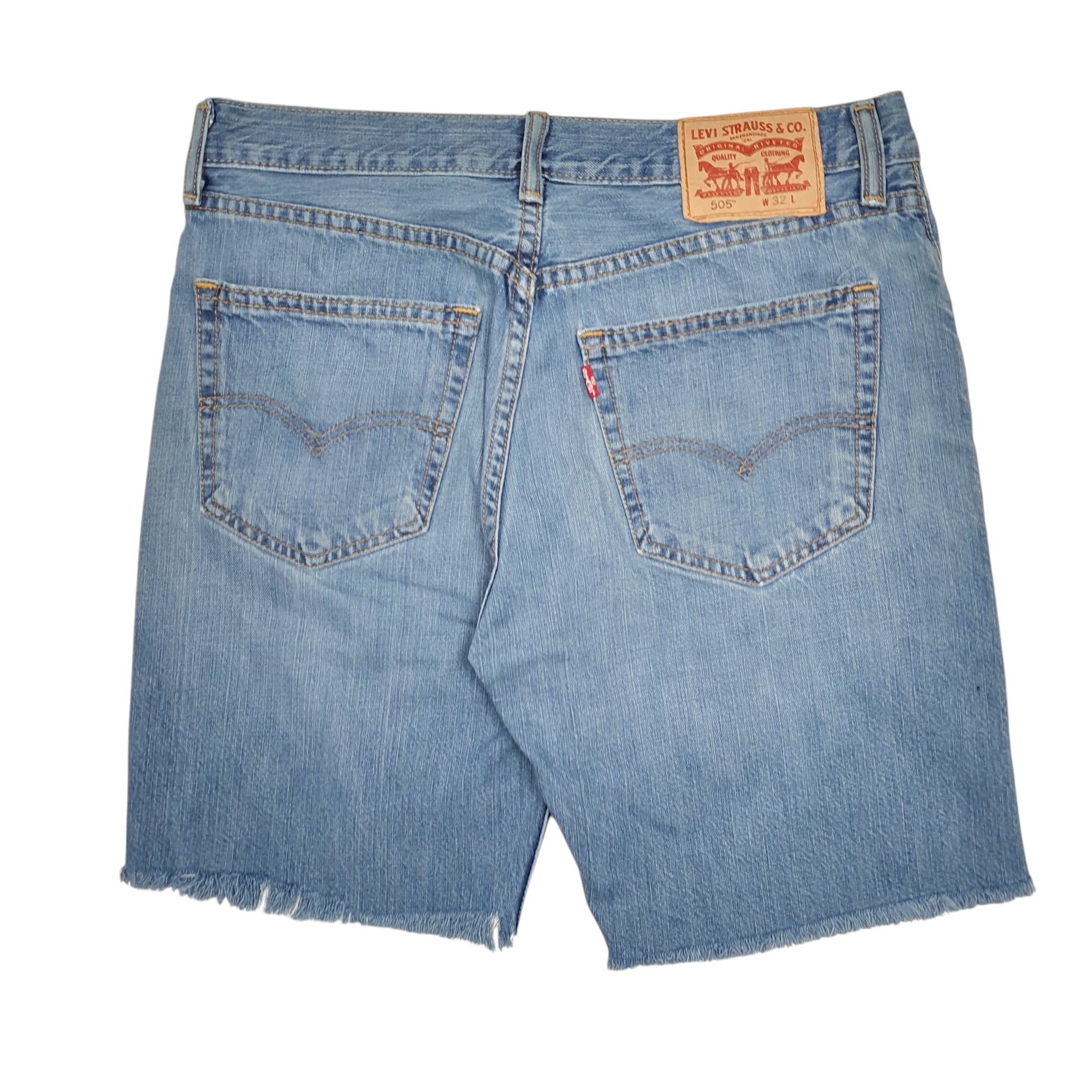 Mens Blue Levis 505  Shorts