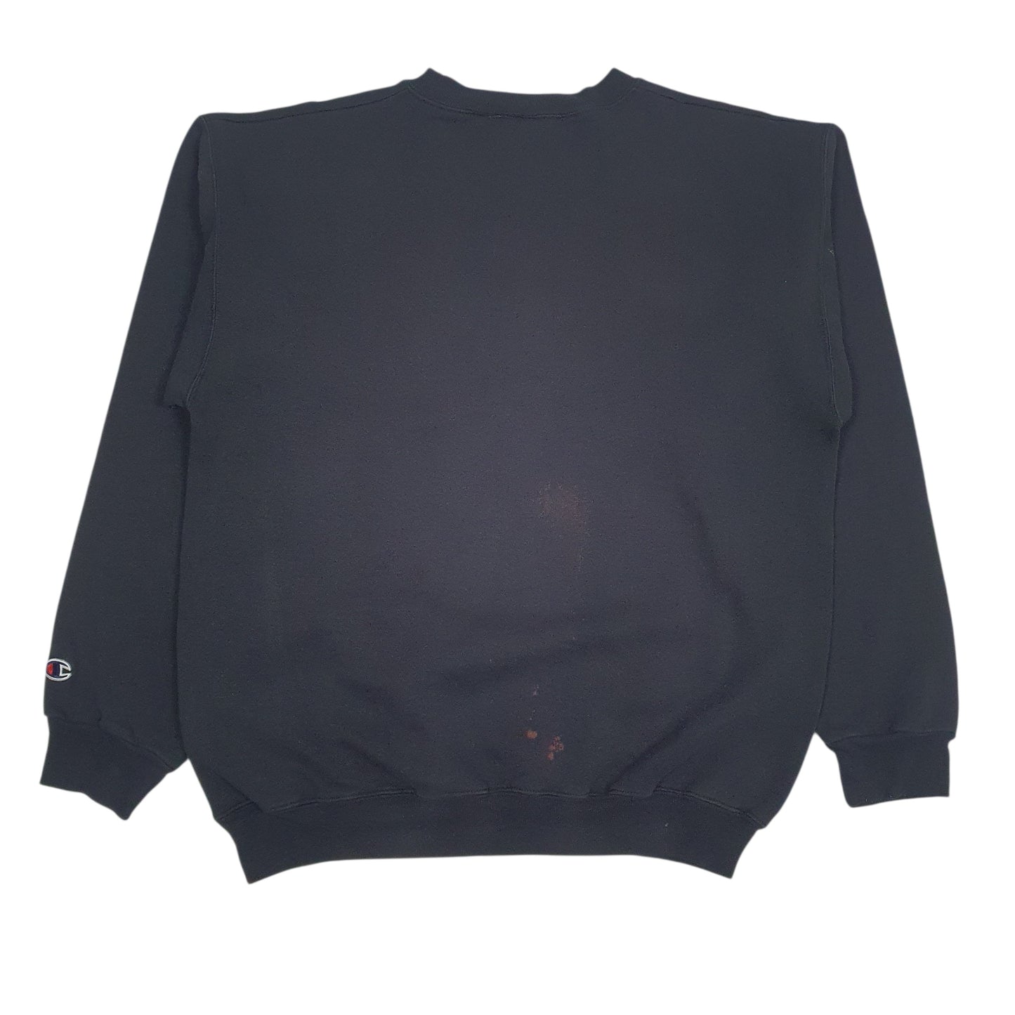 Mens Black Champion  Crewneck Jumper
