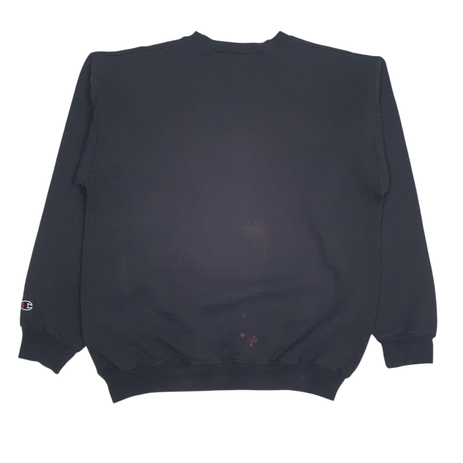 Mens Black Champion  Crewneck Jumper