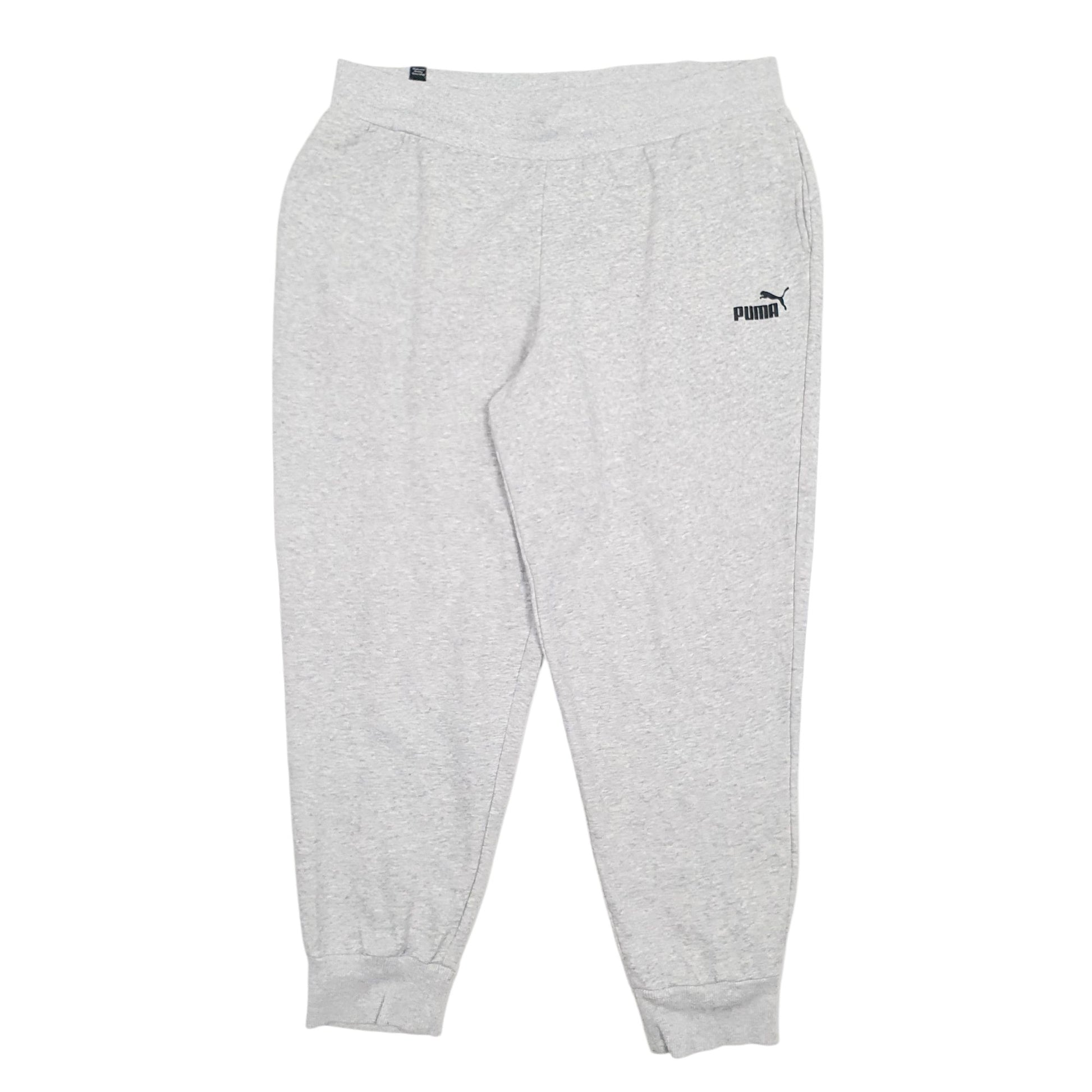 Mens Grey Puma Stretch Jogger Trousers