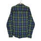 Mens Blue L.L.Bean Scotch Plaid Flannel  Shirt