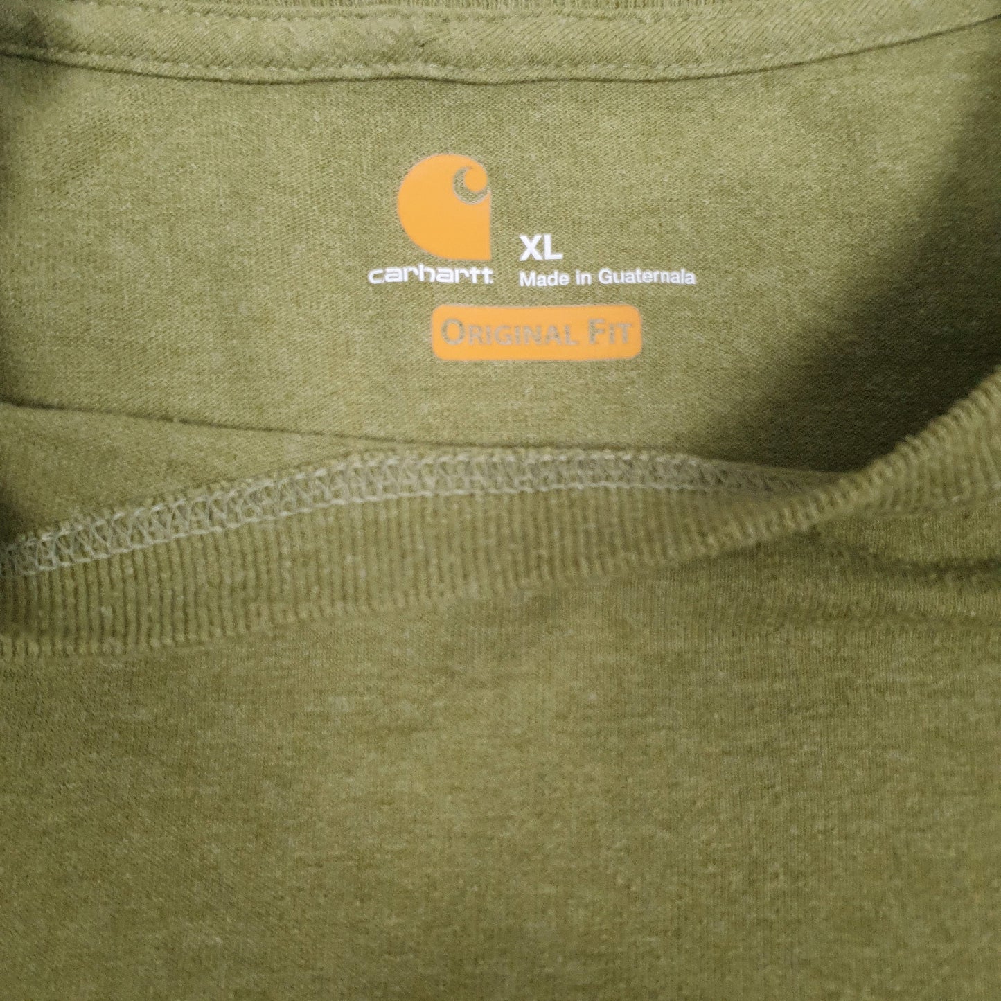 Mens Green Carhartt   T Shirt
