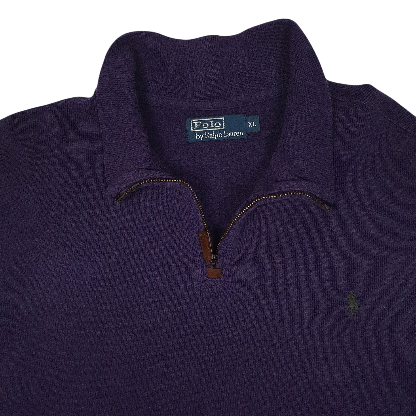Mens Purple Polo Ralph Lauren  Quarter Zip Jumper