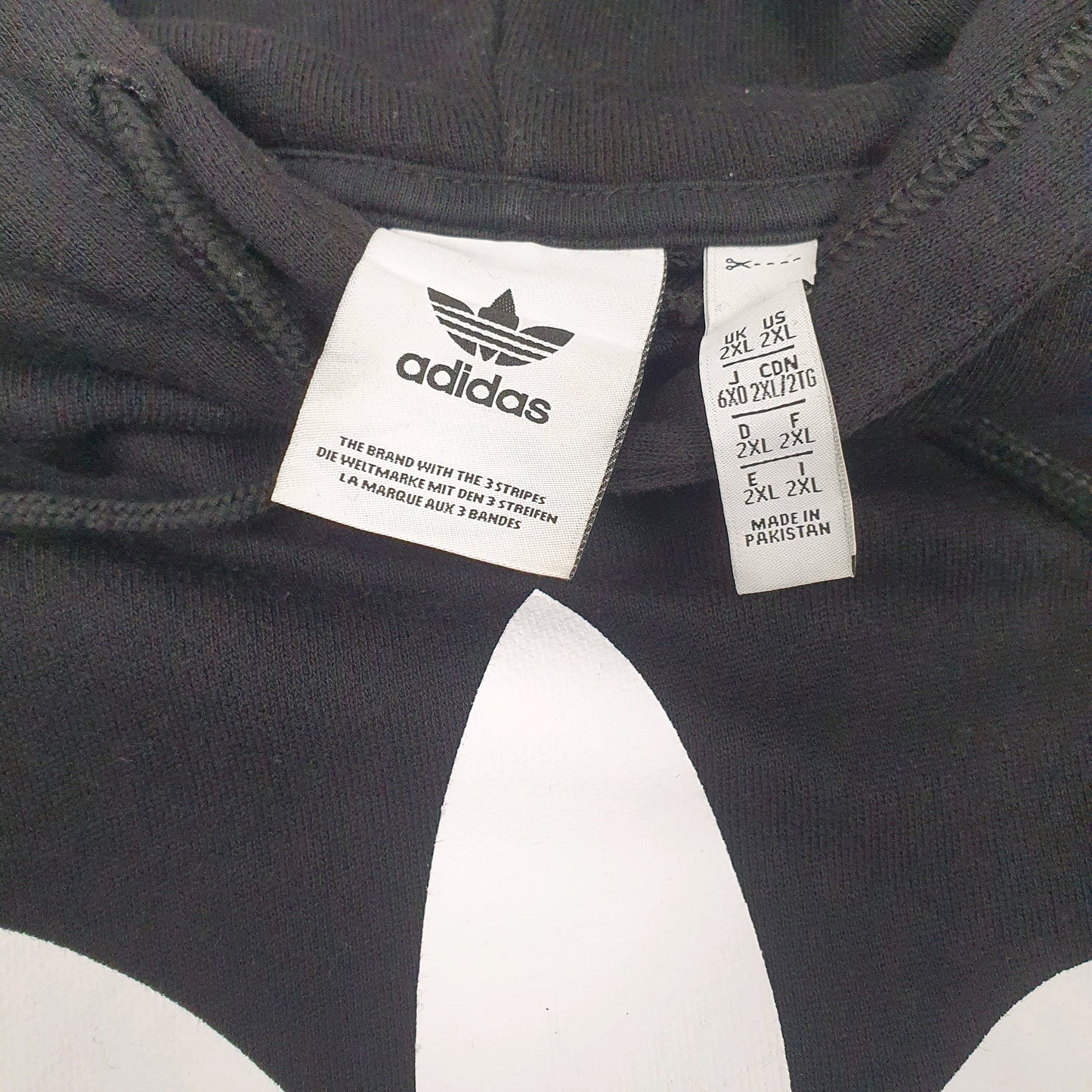 Mens Black Adidas Spellout Hoodie Jumper